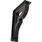 Ekena Millwork Bradford Wrought Iron Bracket, (Triple center brace), Antiqued Silver 2"W x 5 1/2"D x 8"H BKTM02X05X08TBRASV - alternate 1